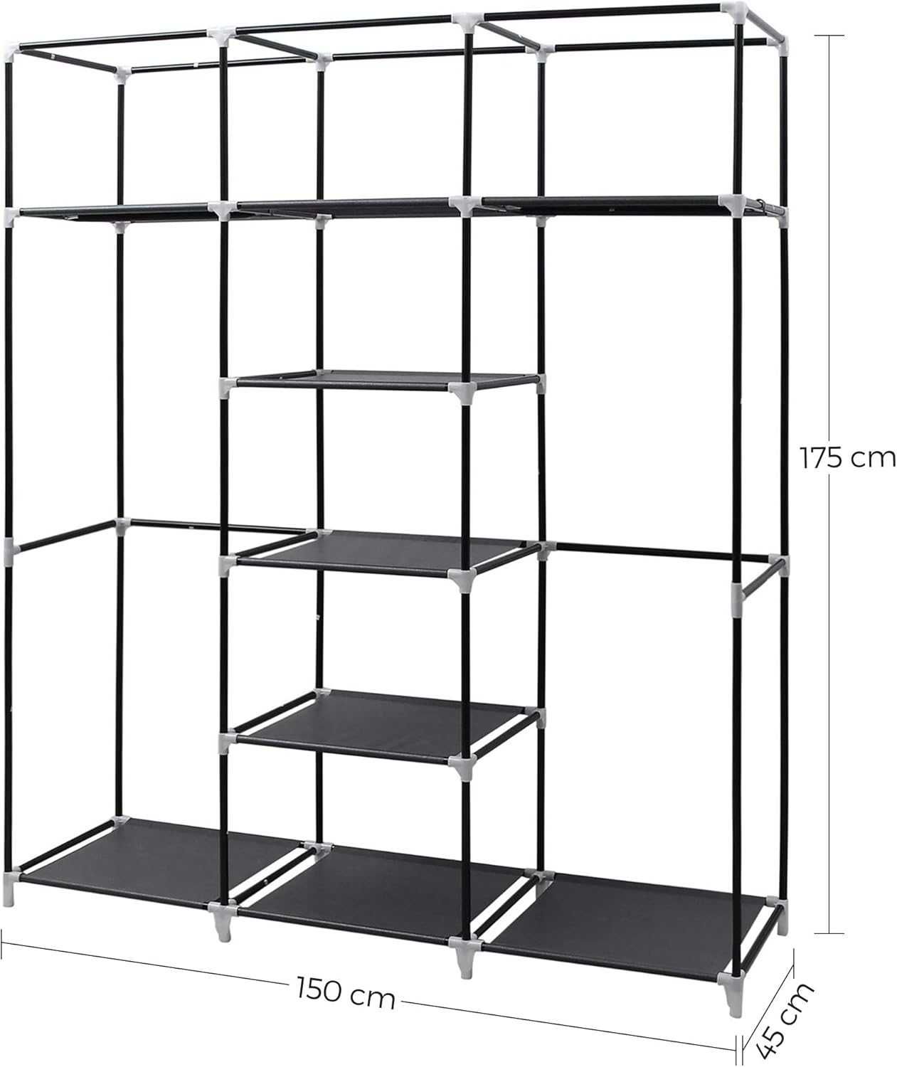 Armário portátil em tecido removível 175x 150x 45 cm NOVO ENVIO GRÁTIS