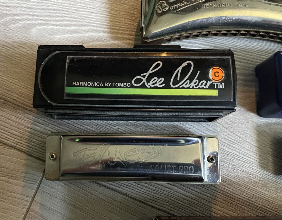 Zestaw 5 harmonijek ustnych m.in.Hohner, Borrah Minevitch.