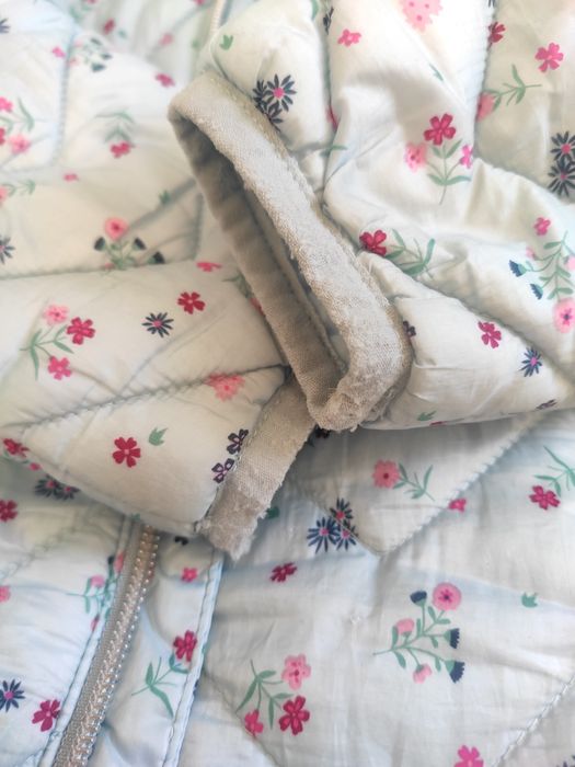 Kurtka jesienna przejściowa Lupilu 110 kwiaty dziewczynka