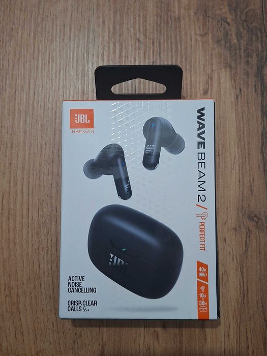 JBL Wave Beam 2 słuchawki nowe czarne nieotwierane