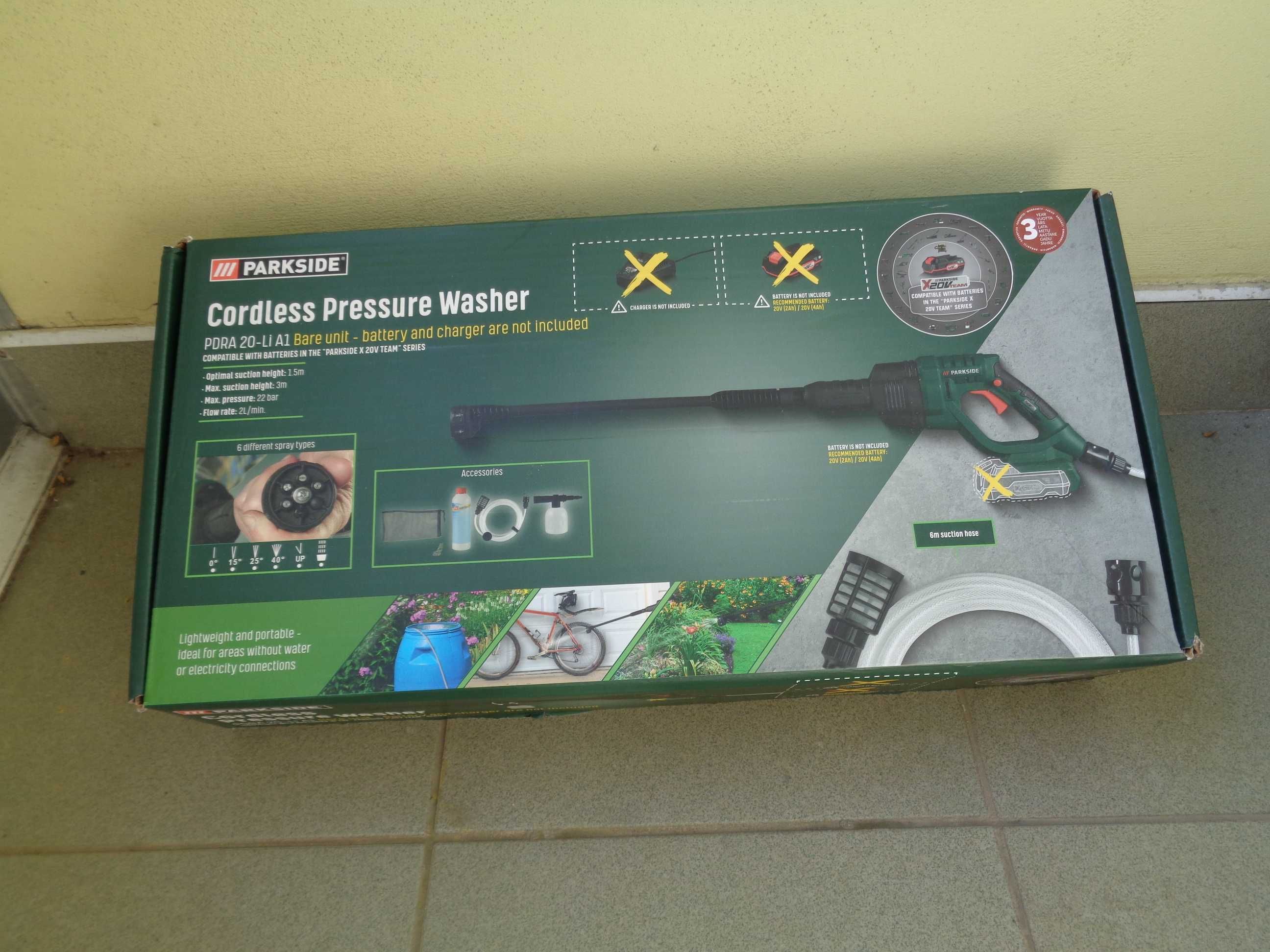 PARKSIDE myjka akumulatorowa 20V