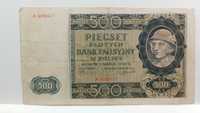 jeden góral banknot 500 zł 1940 r. A, stan II- / III+