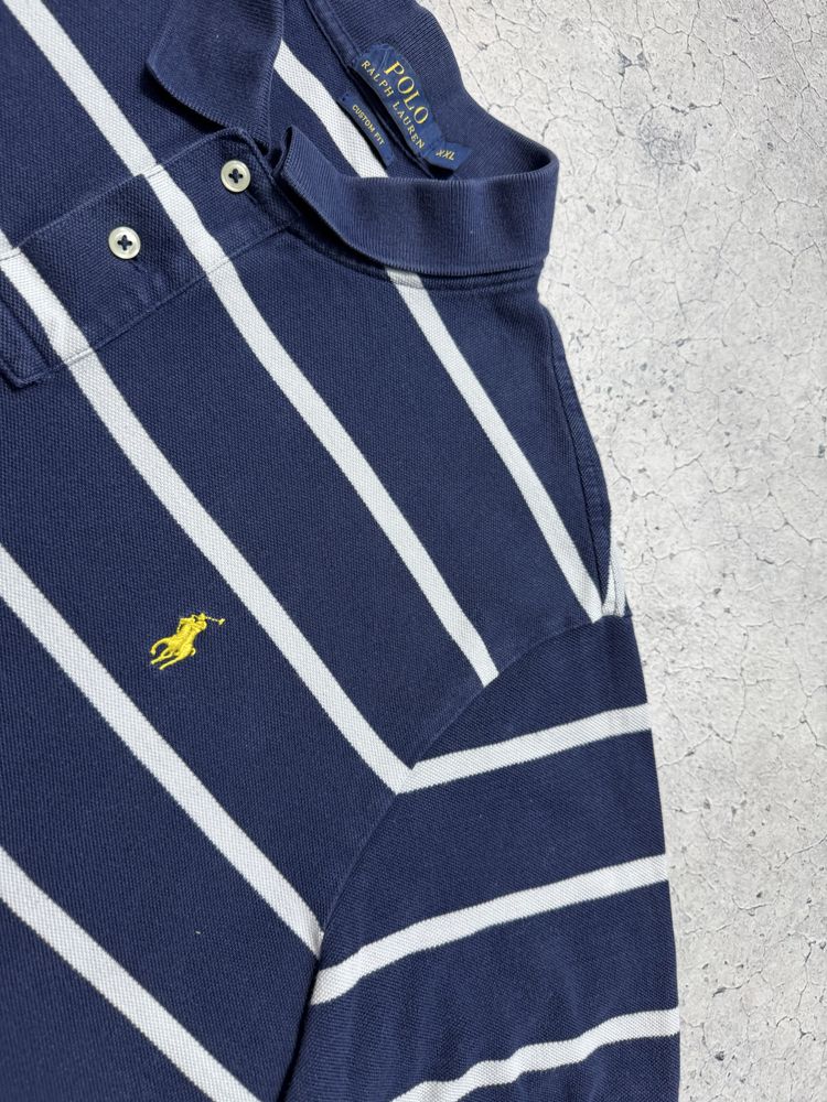 Мужская Футболка Поло Polo Ralph Lauren Оригинал Полосатая Идеал XXL