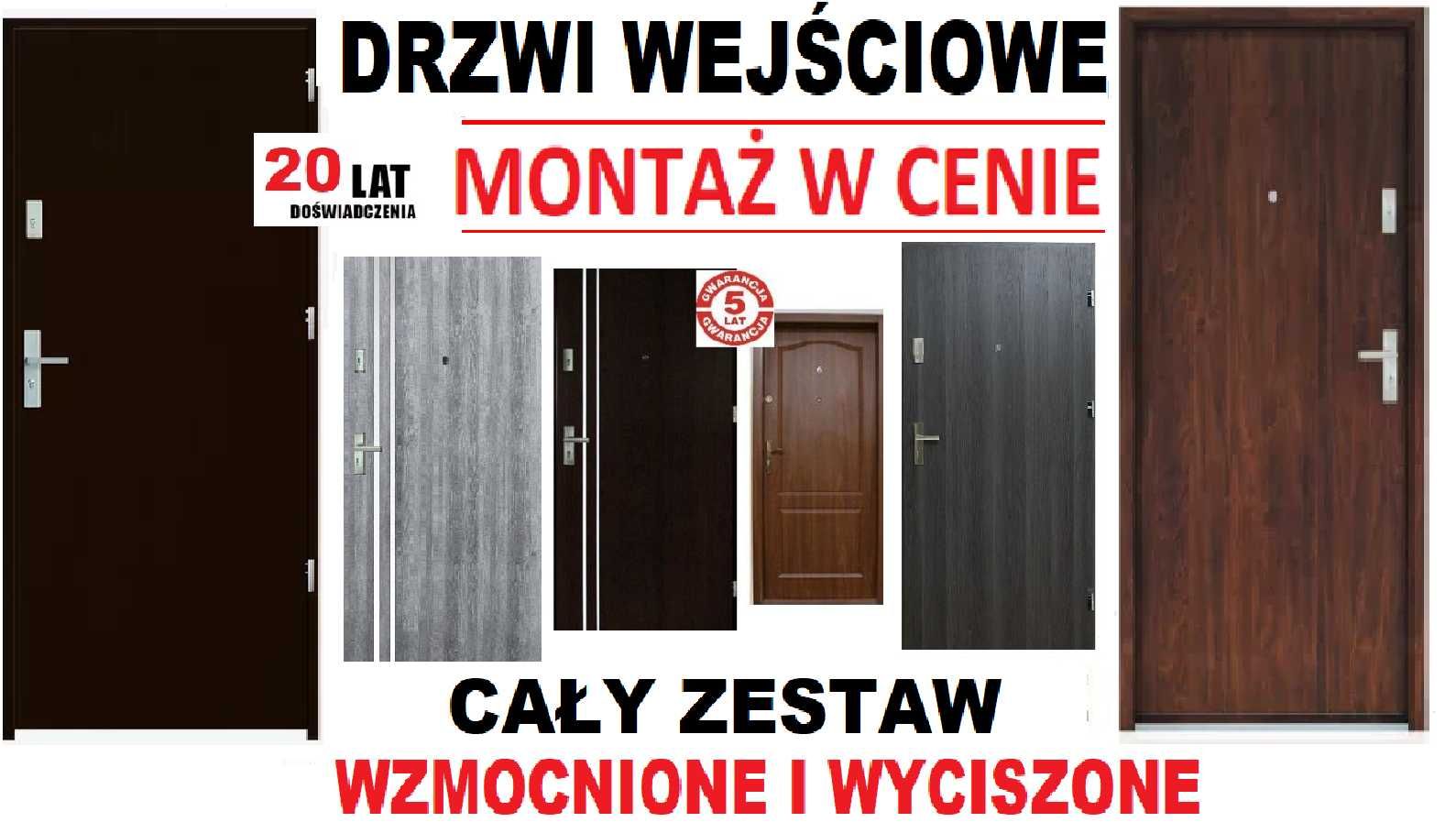 DRZWI zewnętrzne do mieszkania w bloku z montażem-WEJŚCIOWE-