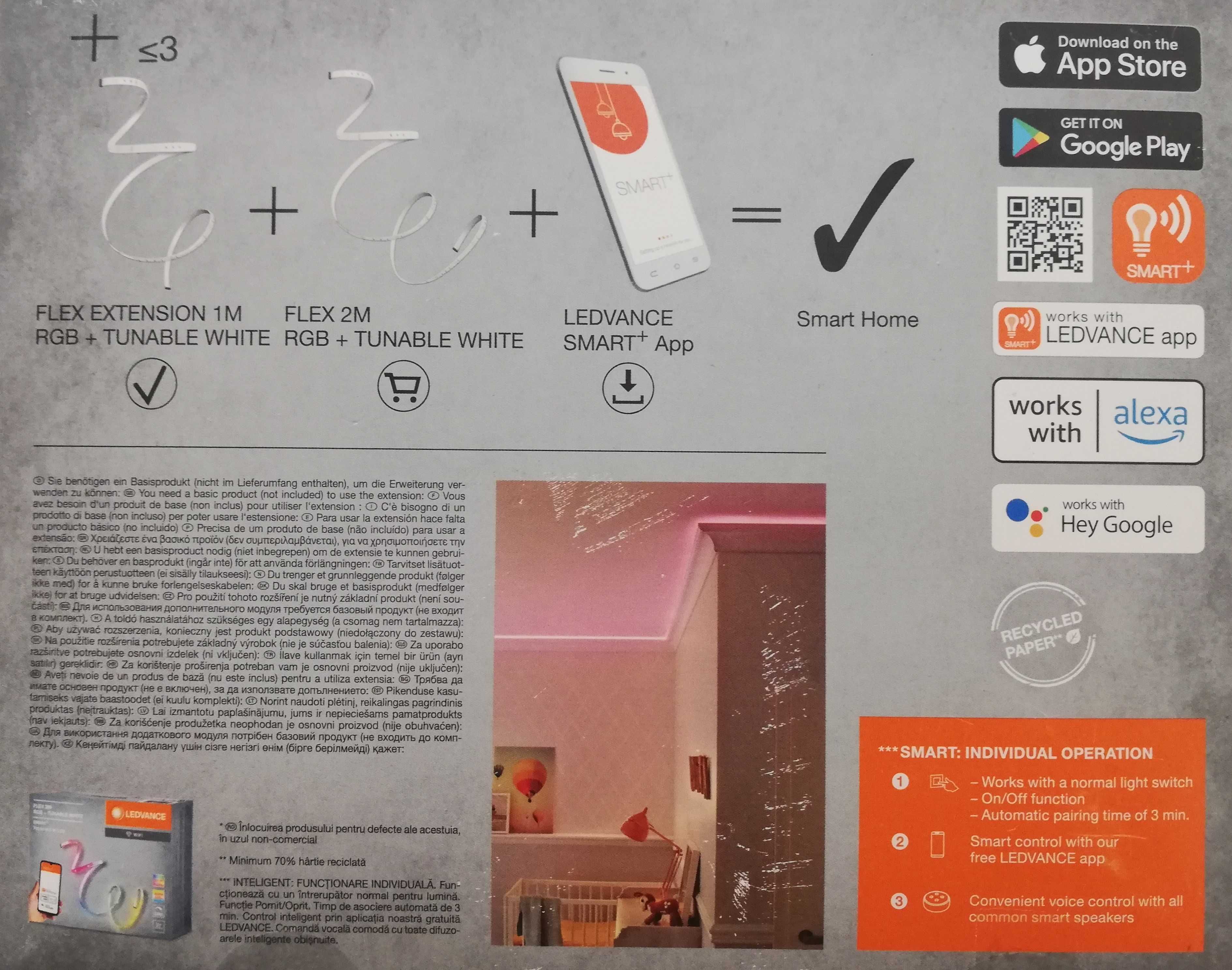 Taśma LED WiFi Ledvance 2m + przedłużanie2x 1m