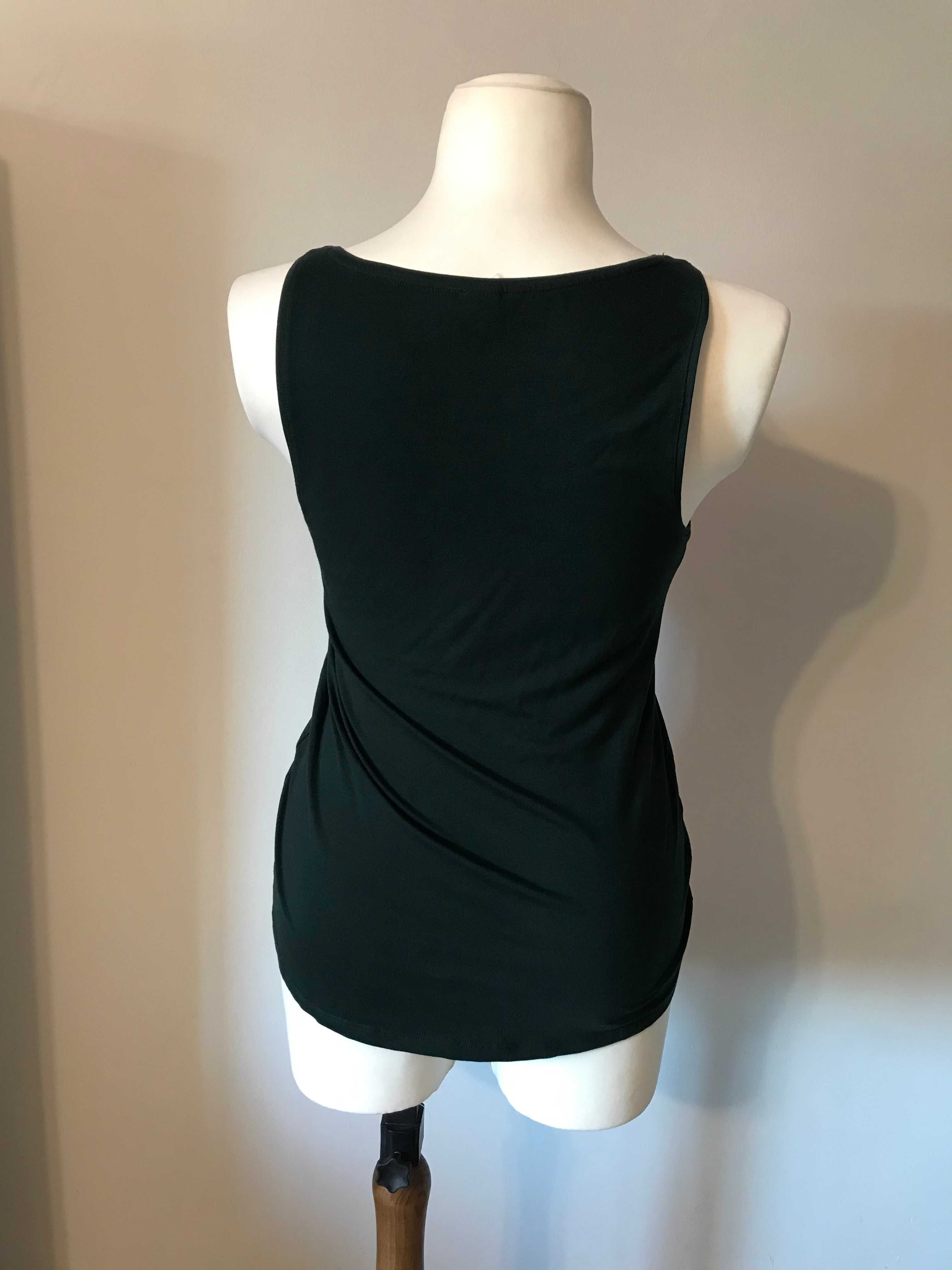 Bluzka na ramiączkach butelkowa zieleń H&M r. 40 / tank top bokserka