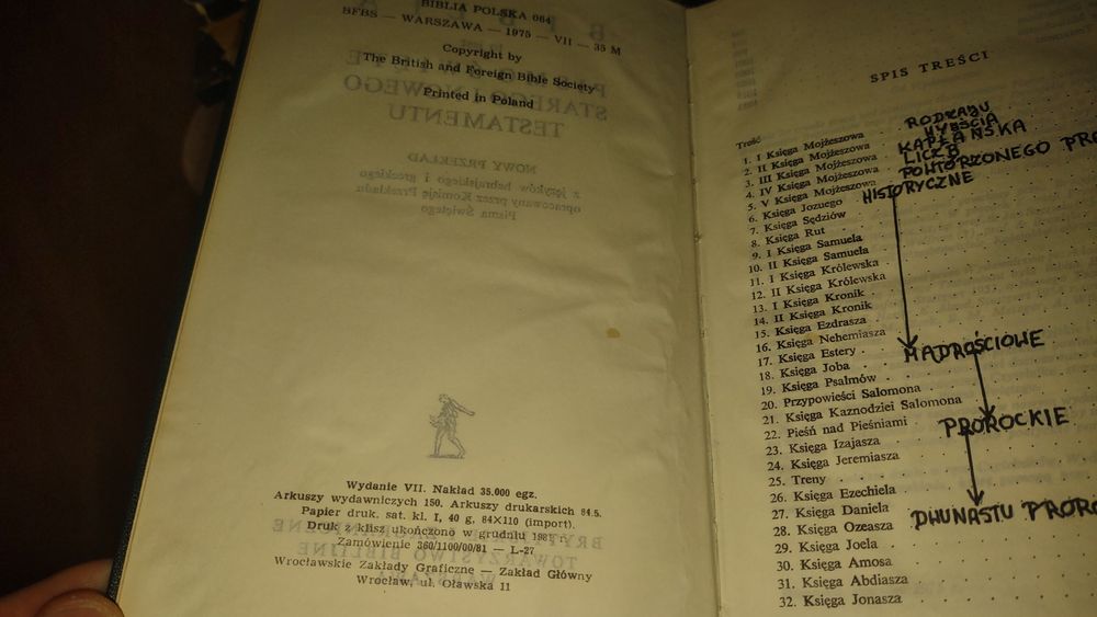 Biblia to jest Pismo Święte Starego i Nowego Testamentu Brytyjka 1975