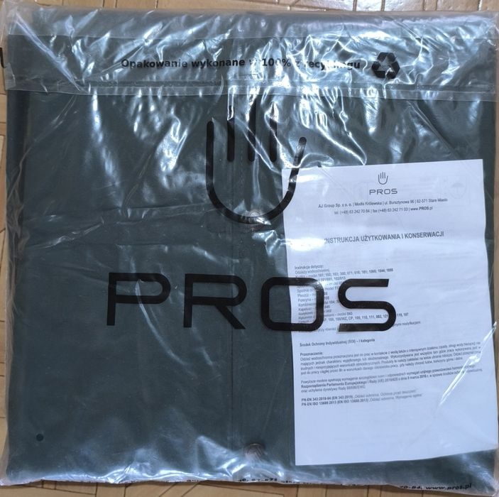 Ubranie wodoodporne przeciwdeszczowe PROS kurtka+ spodnie r L 54