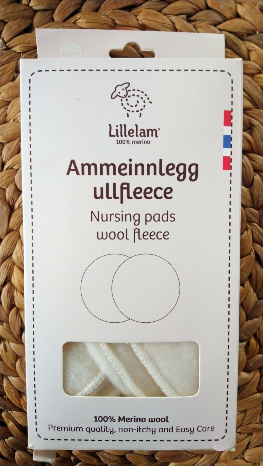 Wełniane wkładki laktacyjne Lillelam L 22 cm 100% merino