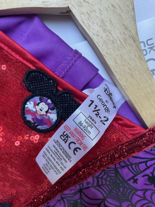 86 82 George Disney Minnie Mouse kostium strój przebranie halloween