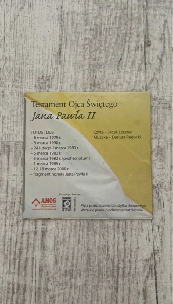 Płyty CD Jan Paweł II Piotr Rubik