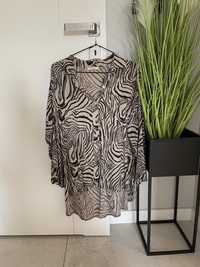 Piękna koszula tunika włoska oversize zebra idealna na jesień