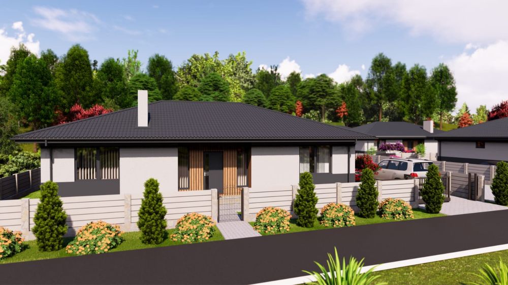 Новий проект! Сучасний будинок в центрі біля озера