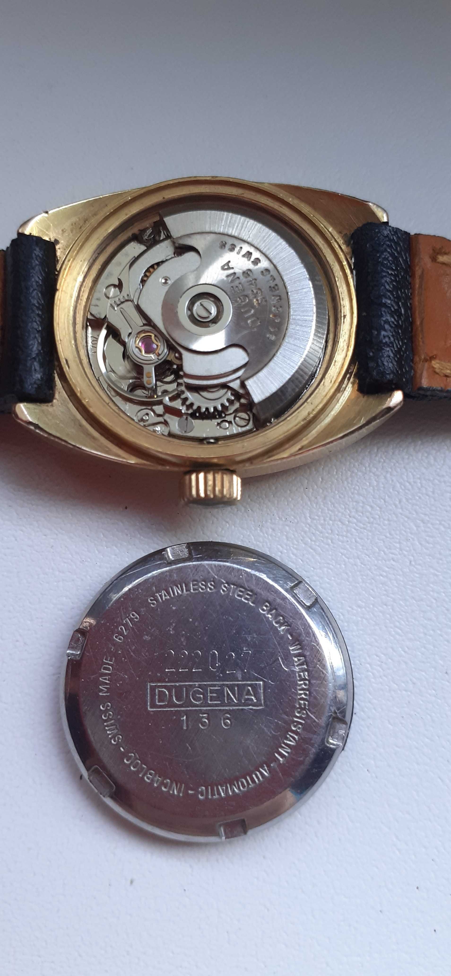 Zegarek DUGENA 21 jewels automatic złoto-pozłacana au 10.