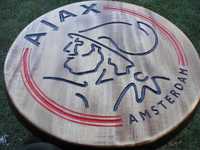 Ajax Amsterdam Ręcznie rzeźbione logo w drewnie. UNIKAT!