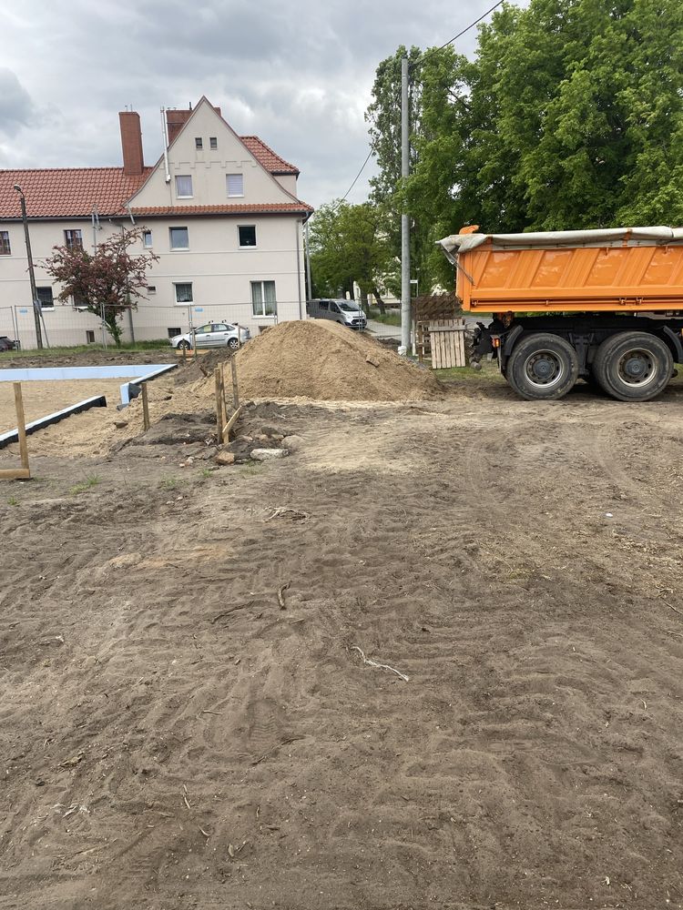 Piasek zasypowy zwir ziemia kamien tluczen transport wywrotka