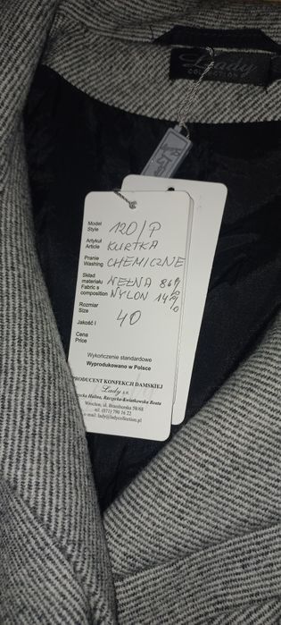 Kurtka wełniana damska koszulowa 40/L