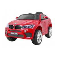 BMW X6M Elektryczne Autko dla dzieci Lakier Czerwony Pilot LED MP3