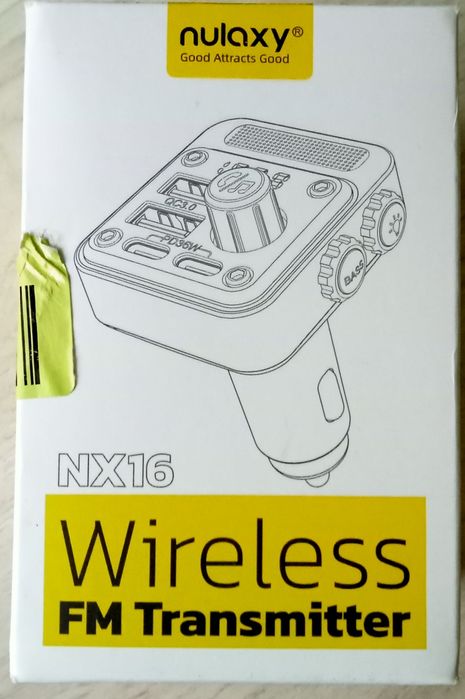Transmiter FM, Nulaxy NX16 Wireless FM, zestaw głośnomówiący-nowy