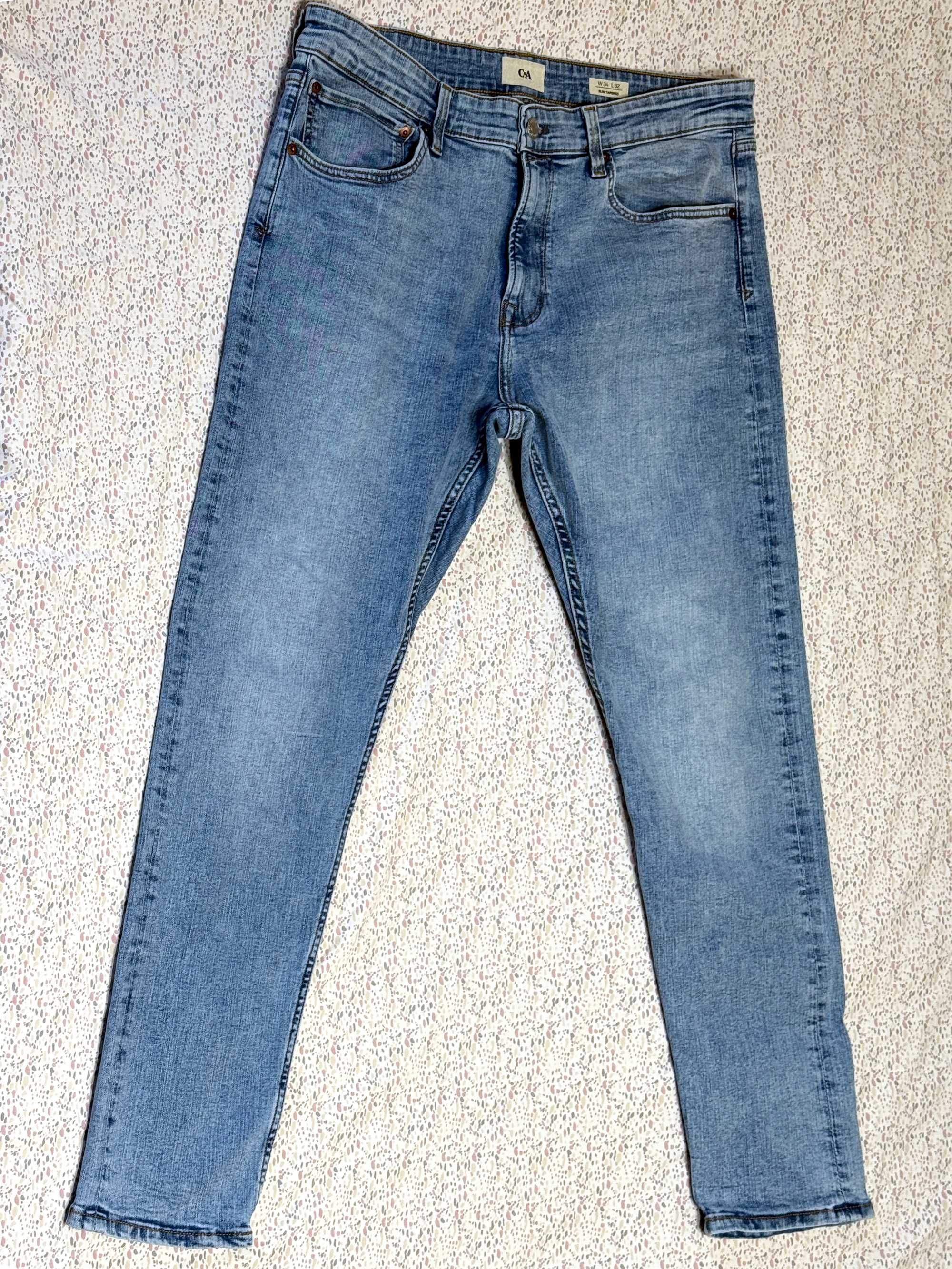 Джинсы Slim Fit мужские C&A W34 L32 Голубые