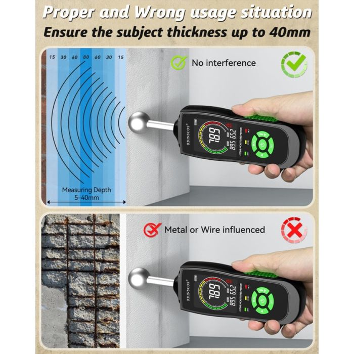 Вологомір RDINSCOS MT18 для гіпсокартону, деревини, паперу, картон