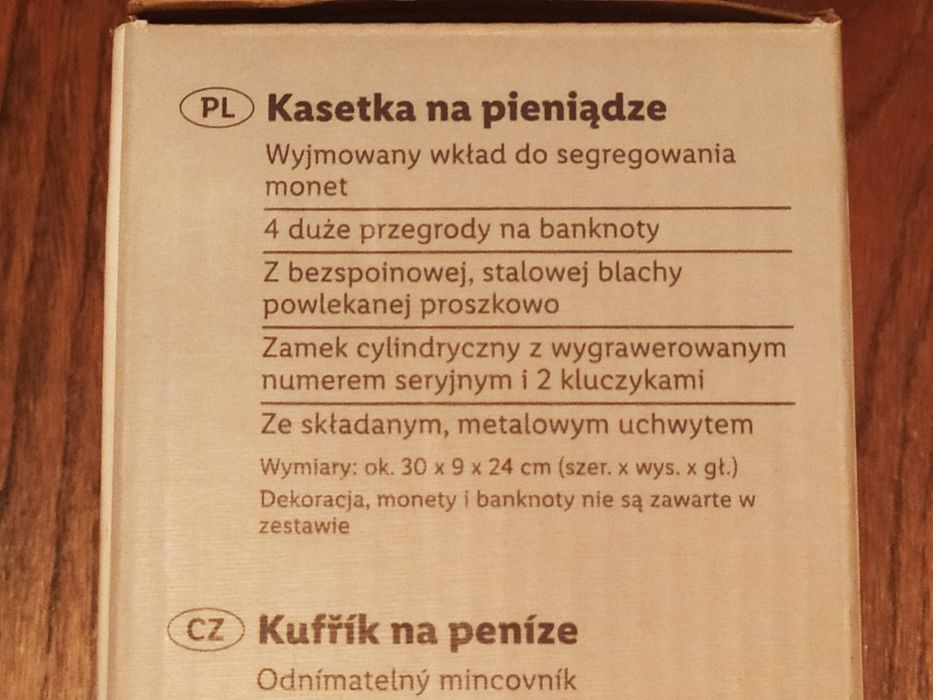 Kasetka na pieniądze NOWA