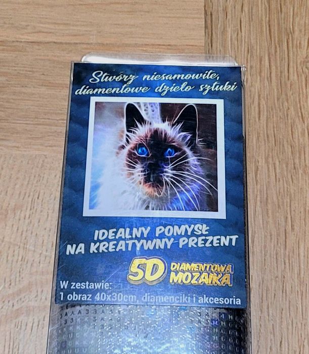 Diamond Painting Haft Diamentowy Mozaika Zestaw 5D kot kotek