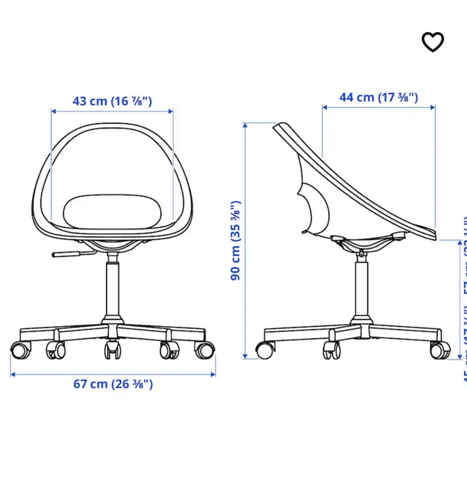 Krzesełko do biurka IKEA