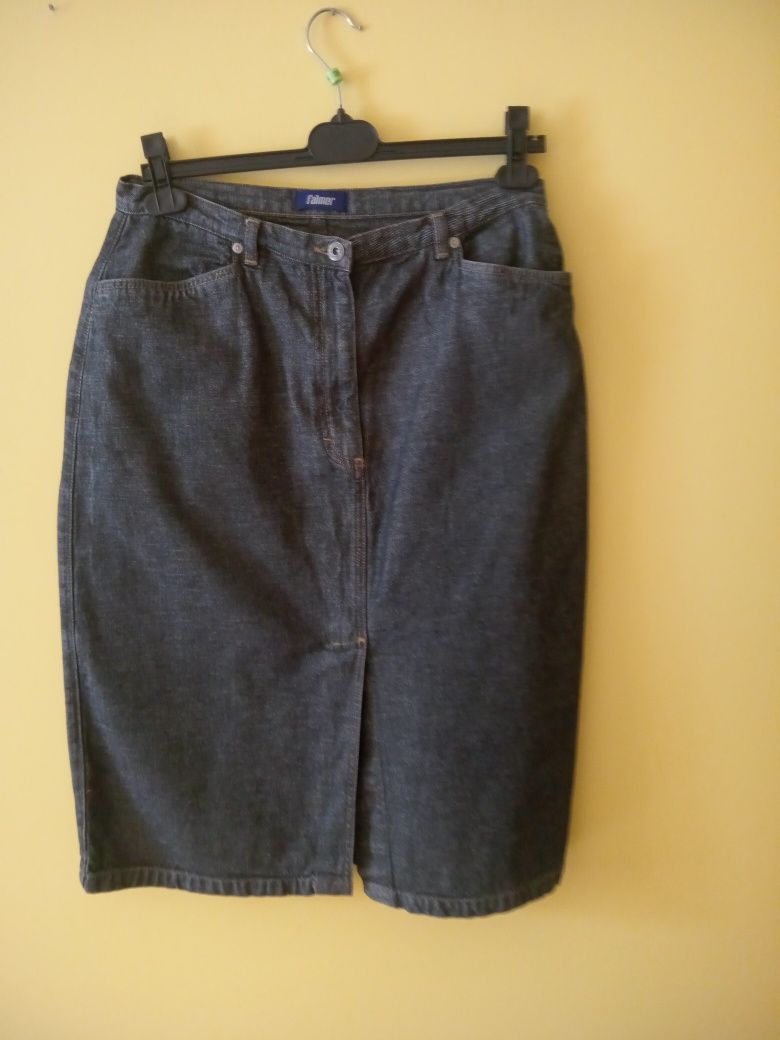 Spódnica jeansowa 14 z paskiem