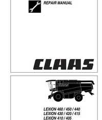 Instrukcja napraw Claas LEXION 405 410 | 415 420 | 430 | 440 450 | 460