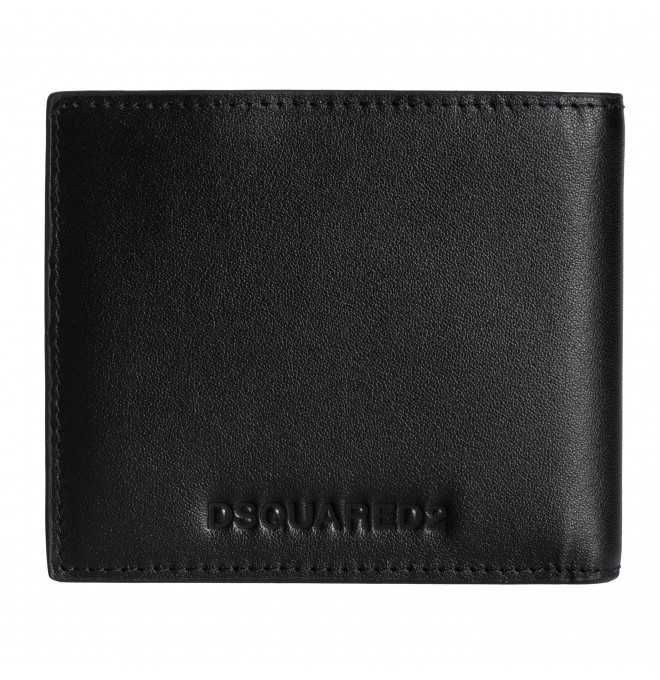 DSQUARED2 skórzany męski portfel D2 NERO NOWY