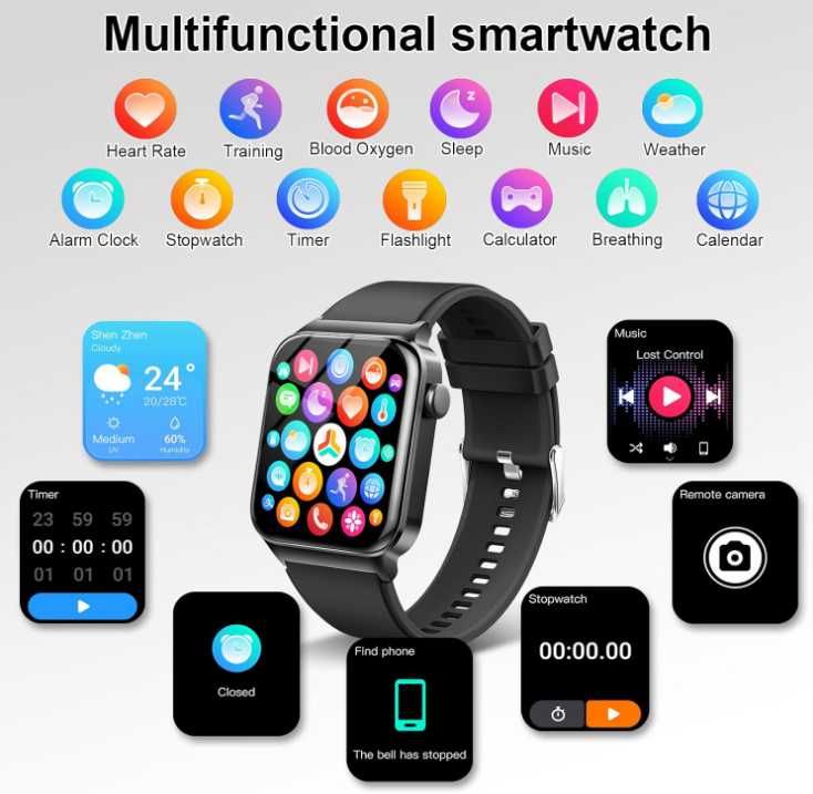 Zegarek Smartwatch Donerton T50S Czarny