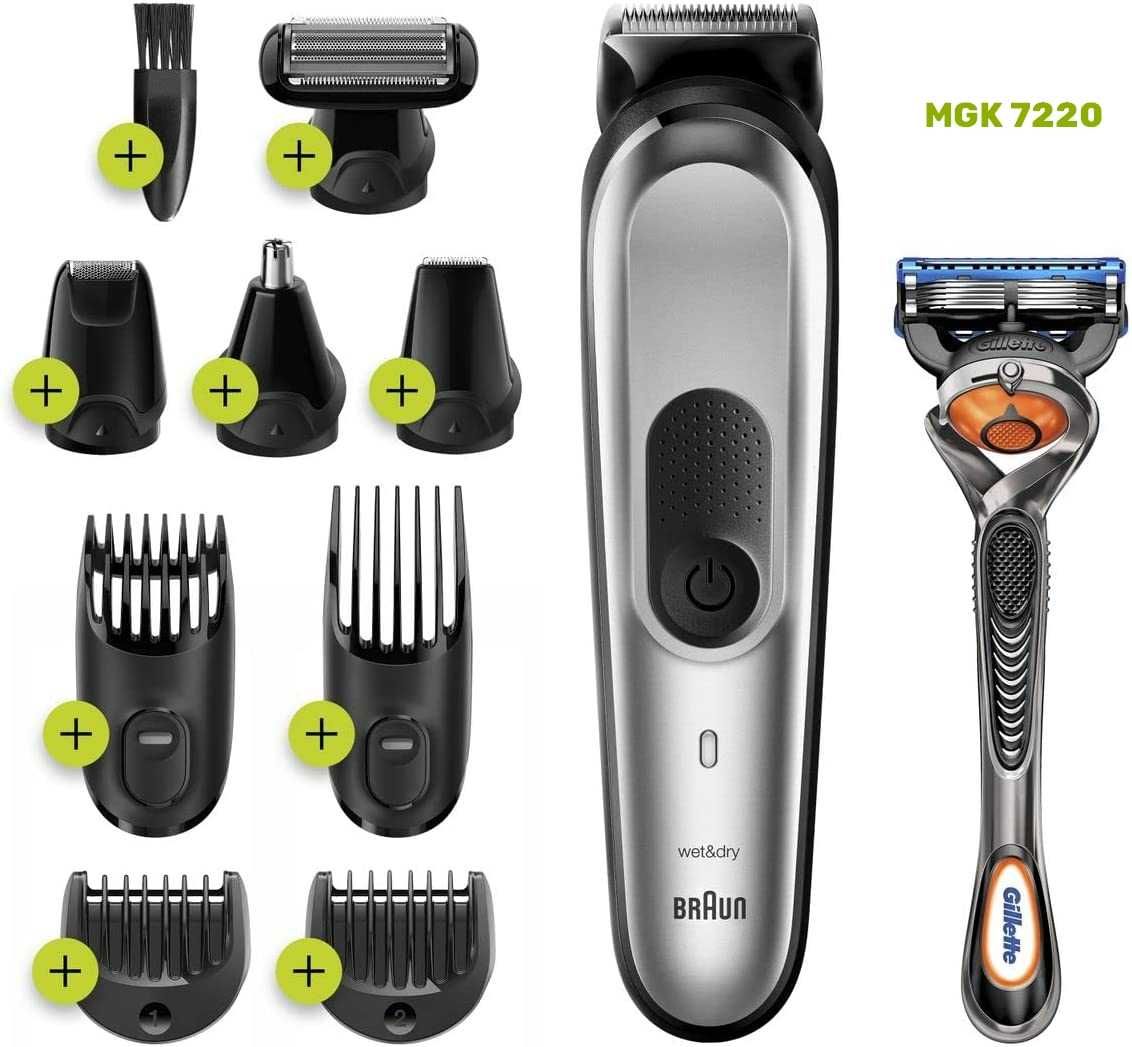 BRAUN BT7240 / MGK7220 maszynka do włosów/brody + Gillette Fusion 5