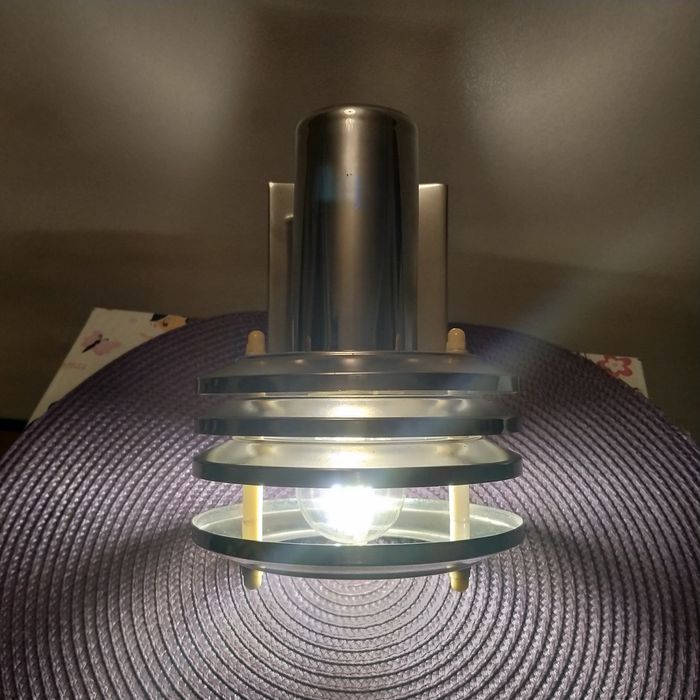 ChromowanyKinkiet, lampa ścienna, PRL , Polam Poznań