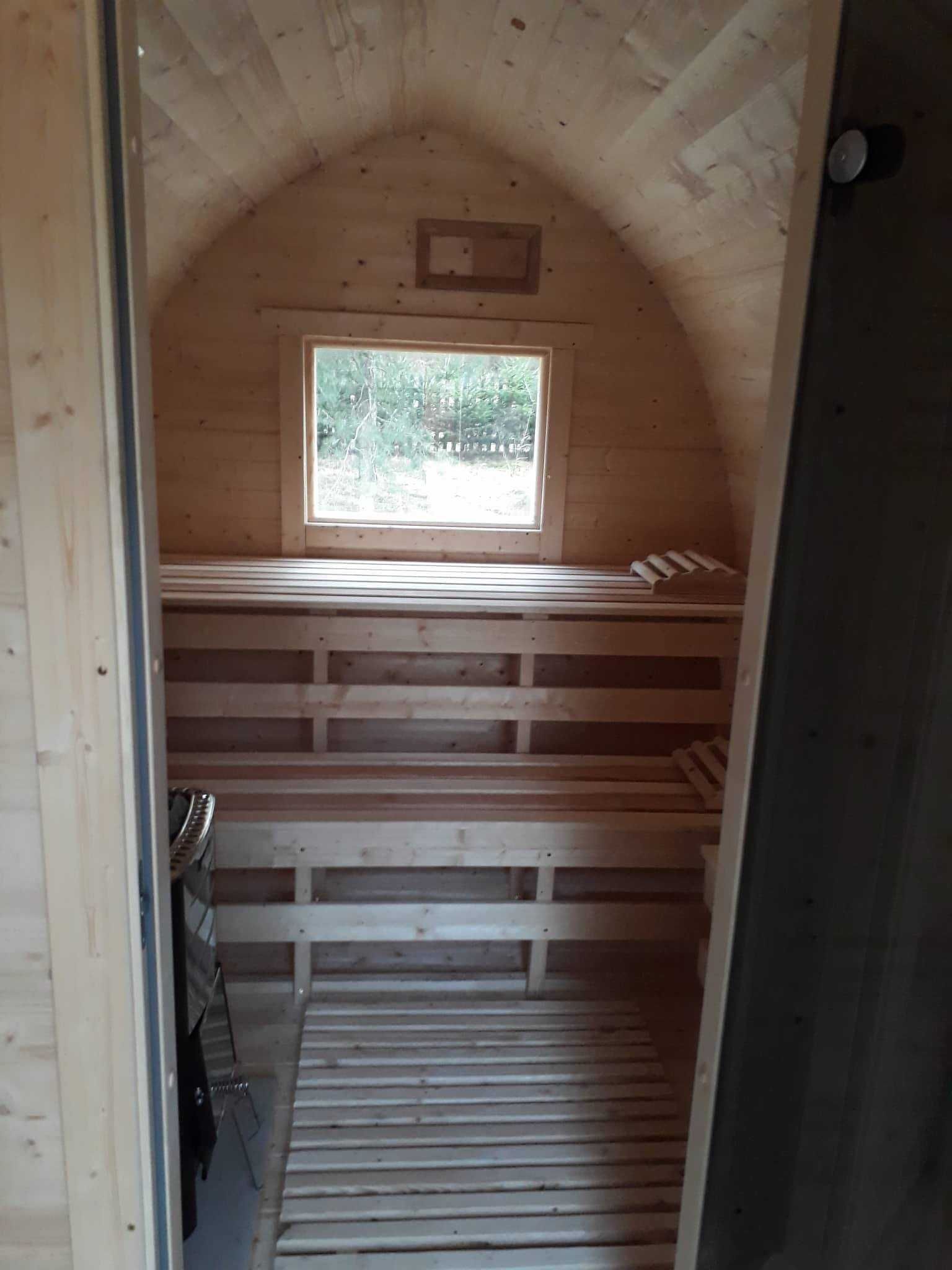 Sauna POD Iglo Sauny Ogrodowe Kemping z Piecem Harvia Wyposażona