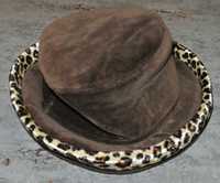 Brązowy kapelusz damski - retro styl