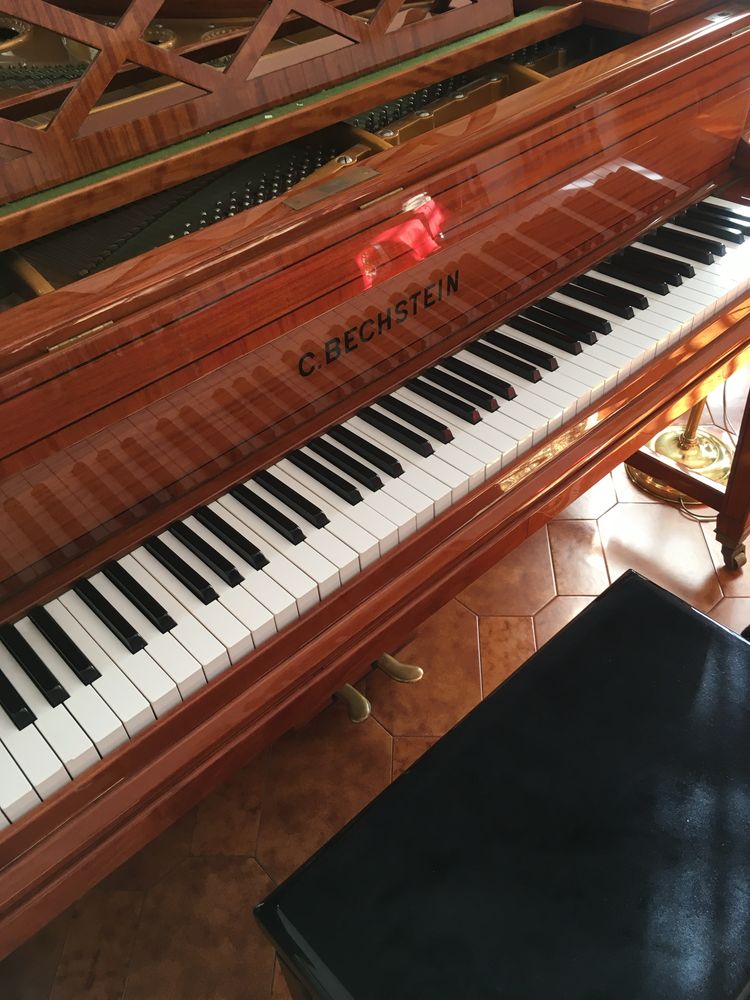 Piano cauda bechstein model B satinwood