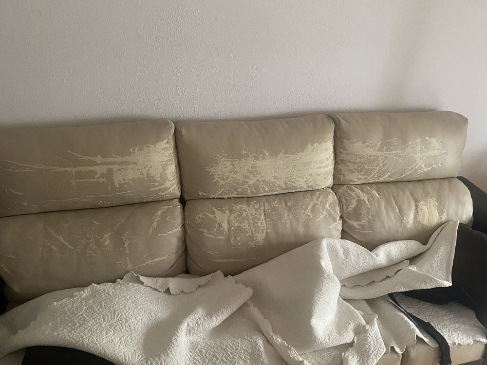 Sofa em napele e chaise longue