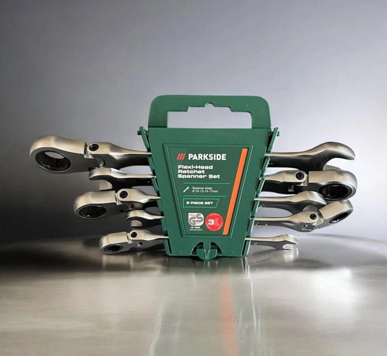 Набір ключів Parkside комбінованих з тріскачкою 8 - 17 мм 5 шт+шарнір