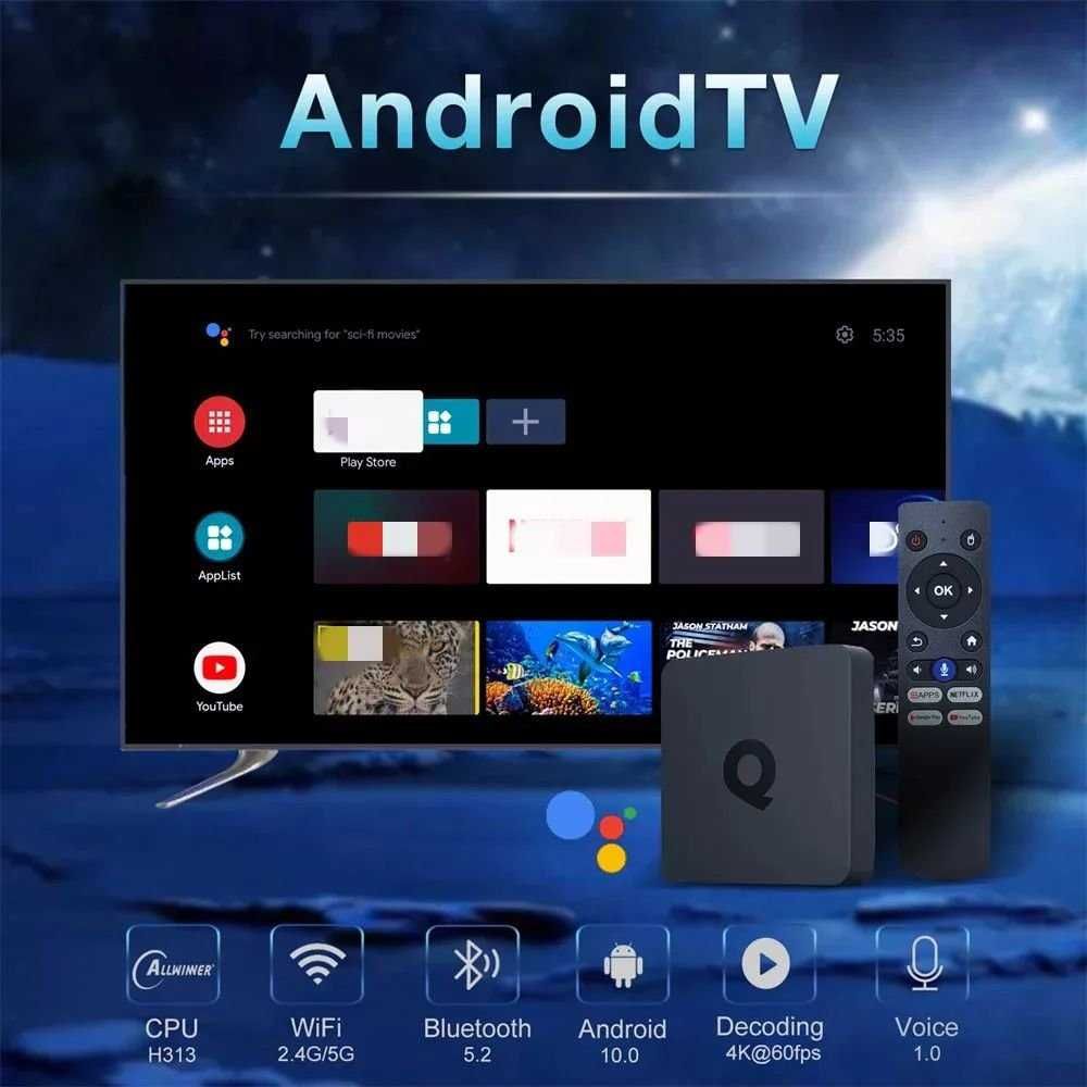 Q1 2/16 Android TV - Настроена. Гарантия. Оригинал. Смарт тв приставка