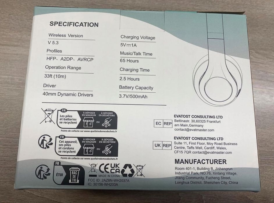 Słuchawki bezprzewodowe nauszne ULIPTZ WH203A