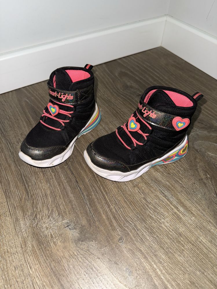 Ботинки деми Skechers 25 р. Стелька 16 см светятся