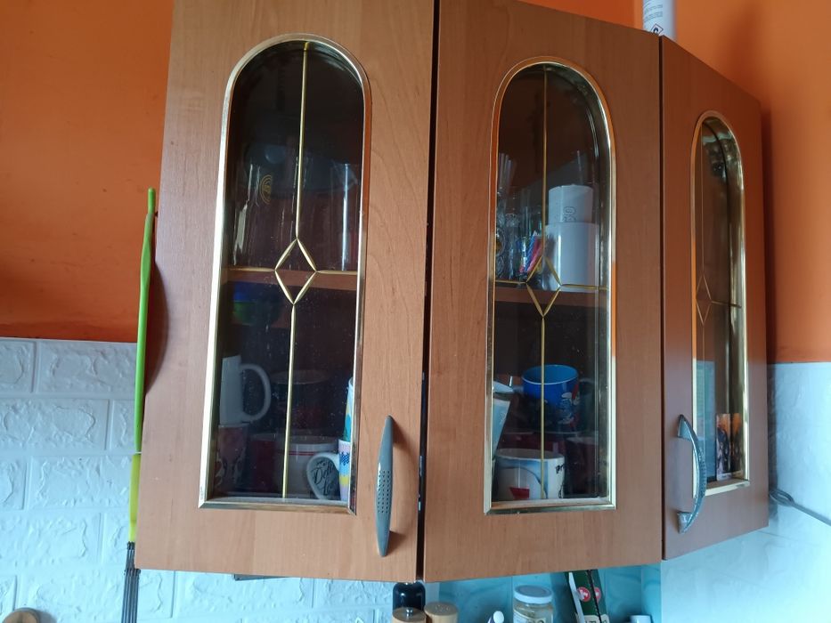 Szafka barek szuflada półk szafki szyby olcha