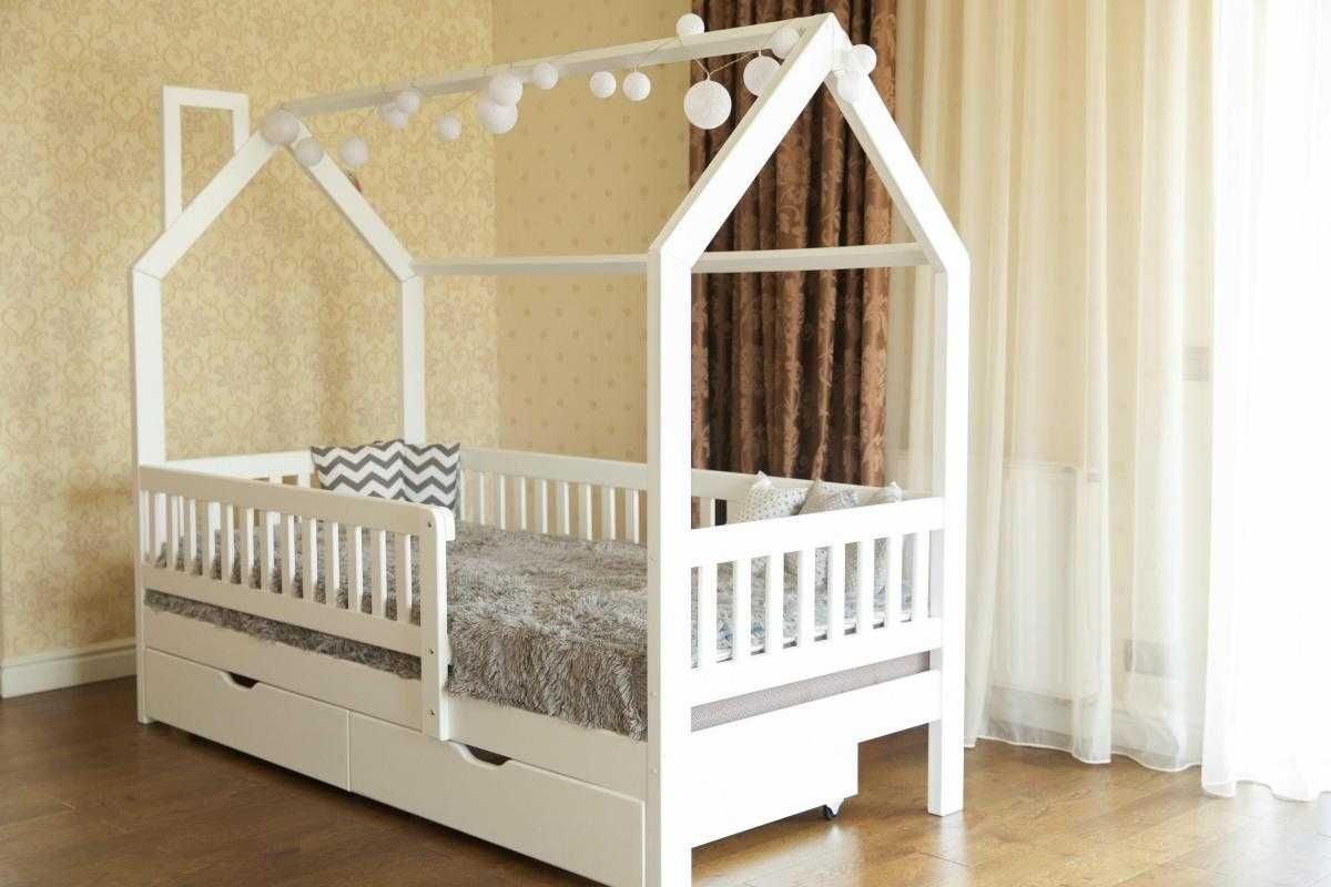 Кровать домик 90х200 с ящиками и бортиками. Новая. Доставка бесплатно!