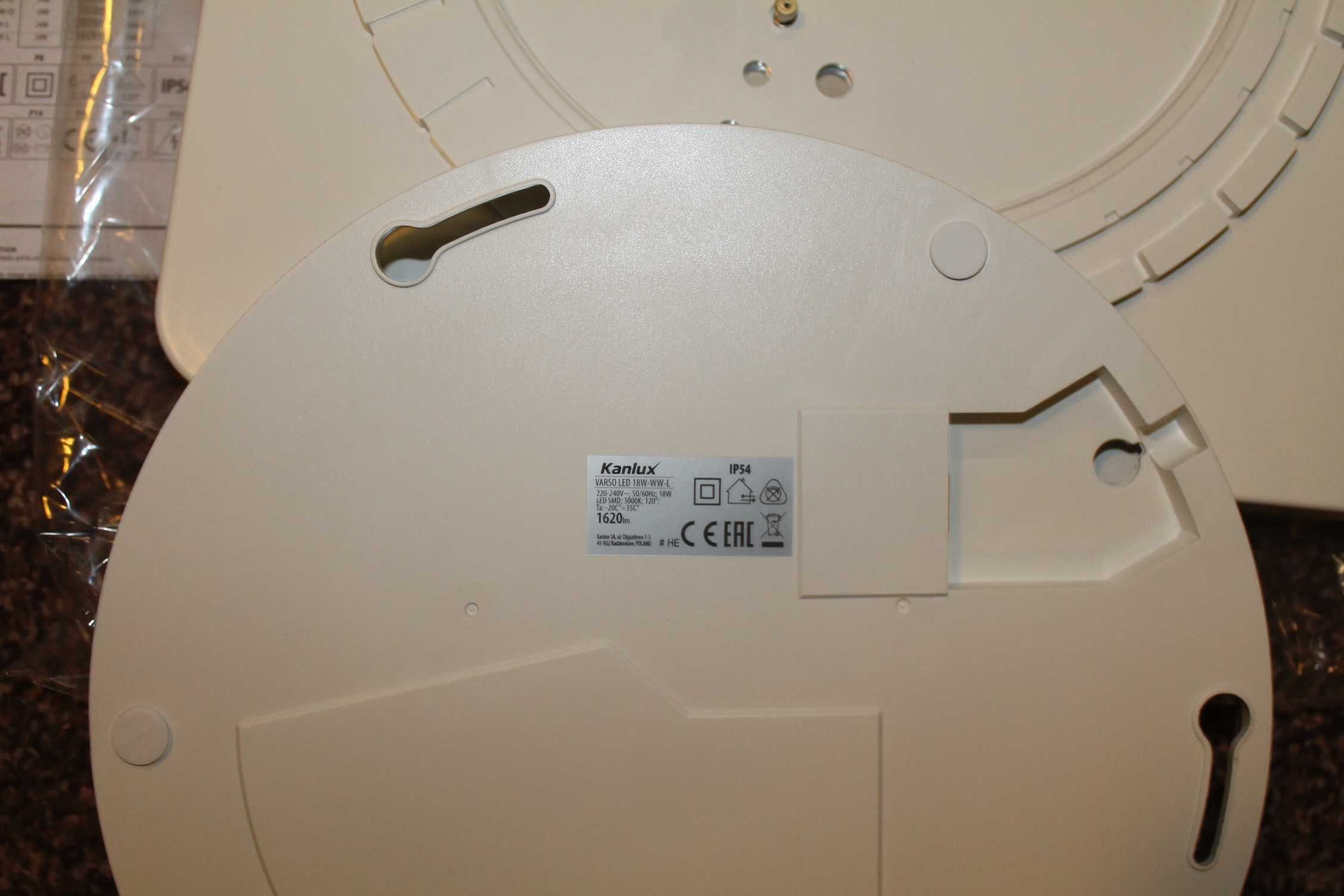 Plafoniera hermet. Kanlux VARSO LED 18W-WW-L IP54