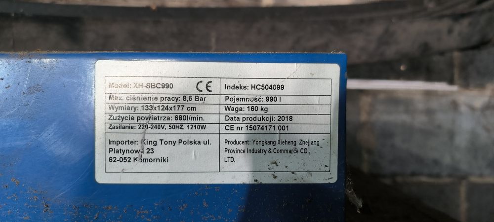 Piaskaraka kabinowa ciśnieniowa 1000l