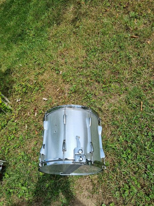 Werbel stalowy 14"x10" marszowy srebrny