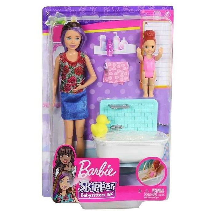 Barbie Skipper Opiekunka dziecięca z wanną FXH05
