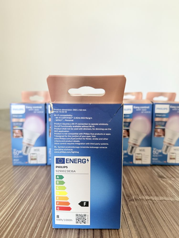 6 Lâmpadas LED Standard Wi-Fi RGB E27 60W
