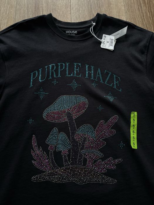 czarna koszulka t-shirt męski relaxed fit house z nadrukiem rozmiar S